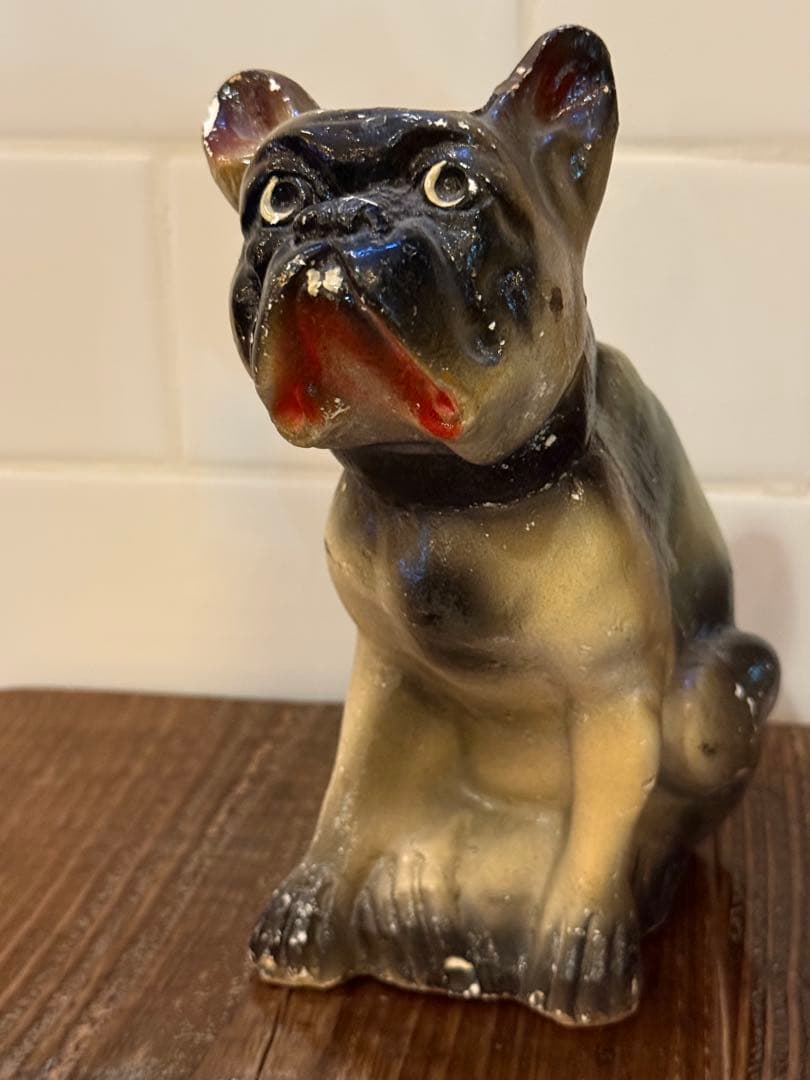 アンティーク雑貨 Vintage Chalkware Bulldog