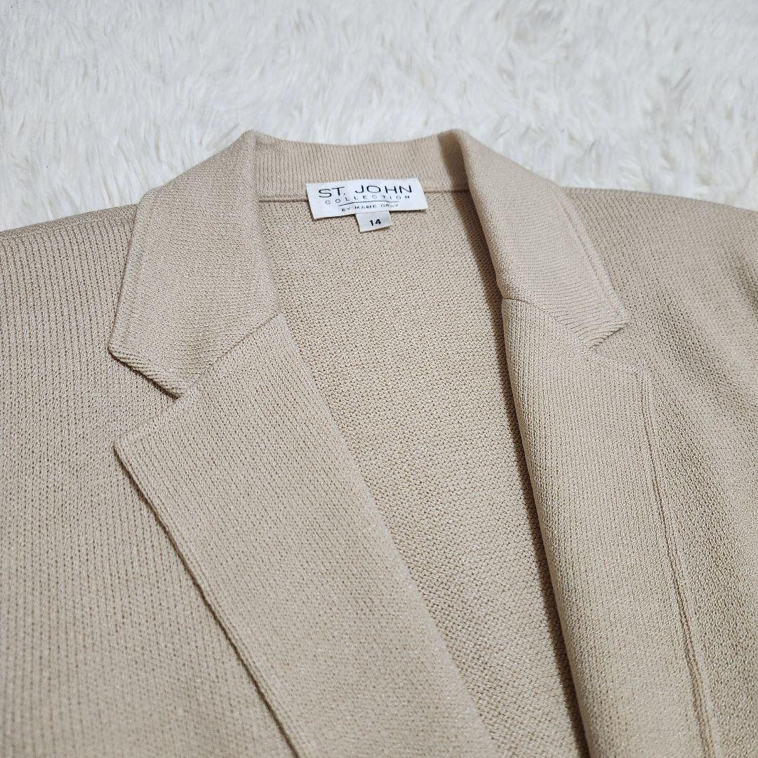 【新品・未使用】ST.JOHN セントジョン ニット ジャケット ブレザー 14