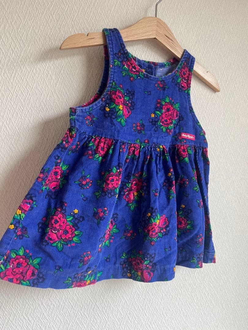 USA製 OSHKOSH baby b'gosh ワンピース コーデュロイ 花柄