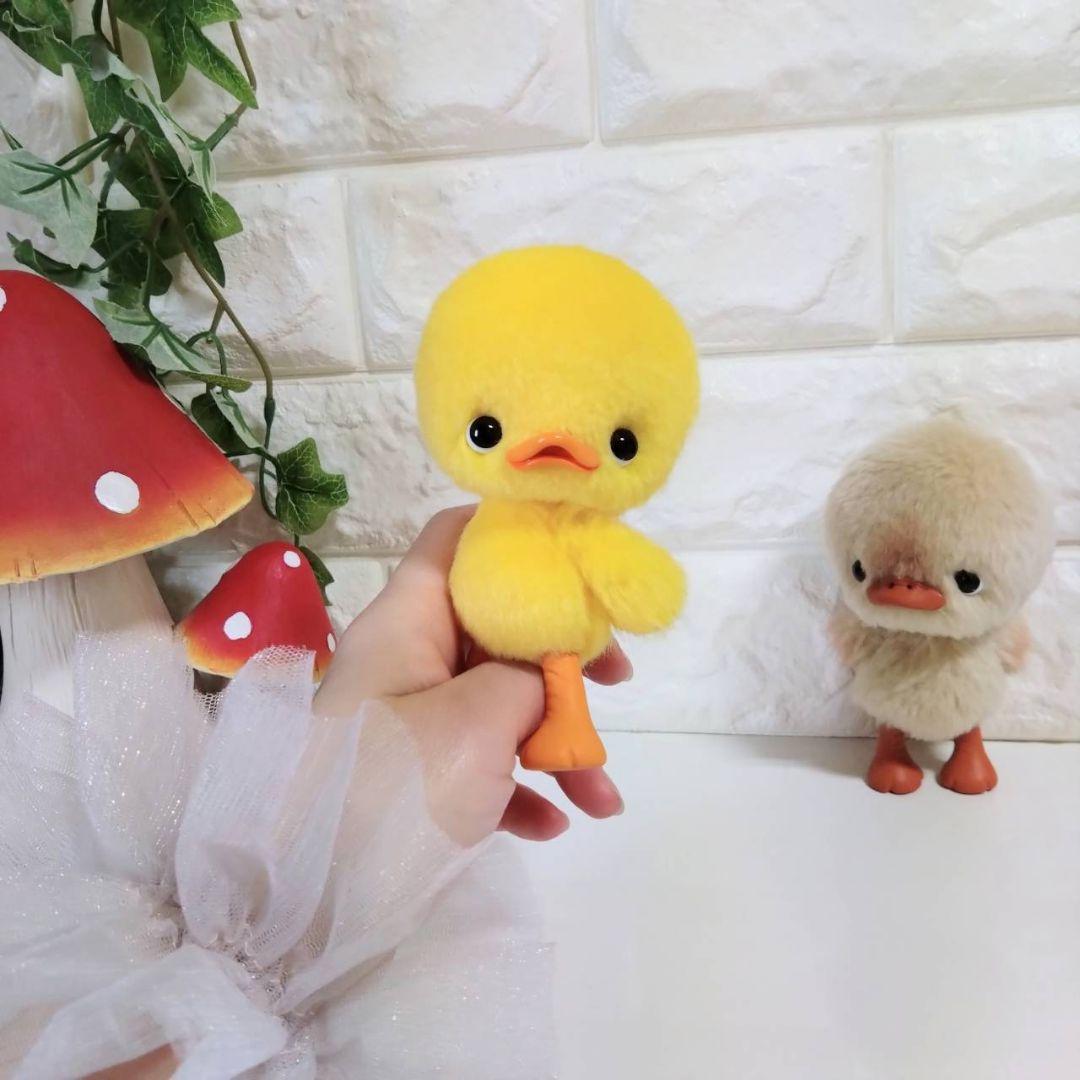 アートドール✽ぬいぐるみ✽立っち固定✽ひよこ&カモのぴっぴちゃんペア✽小サイズ