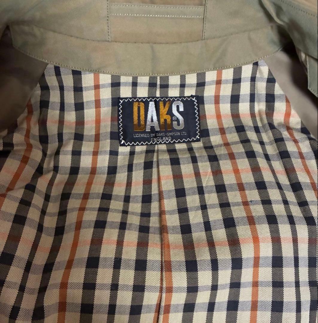 DAKS ロングトレンチコート カーキ