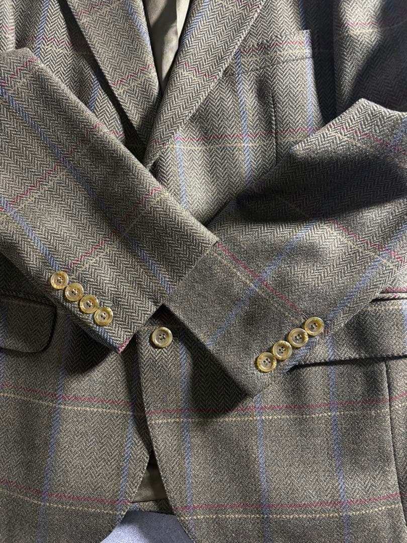 ジャケット・アウター 90s Burberry tweed check tailored jacket