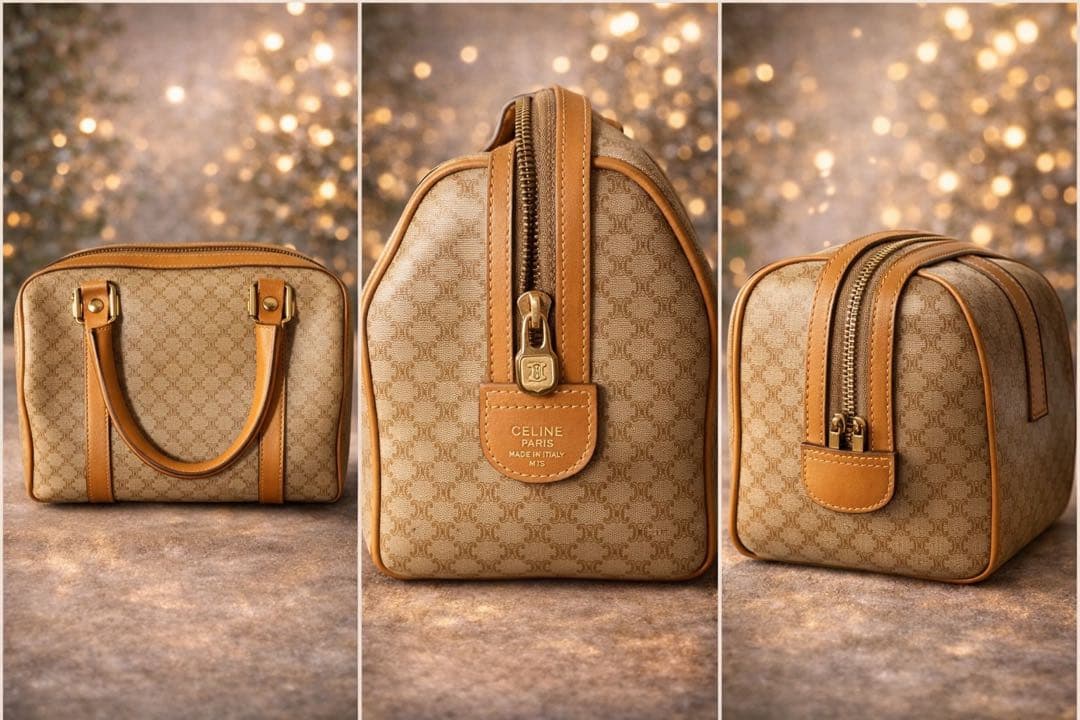 CELINE トリオンフ マカダム柄 ハンドバッグ