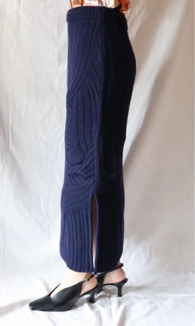Mame Cable Stitch Knitted Skirt サイズ1