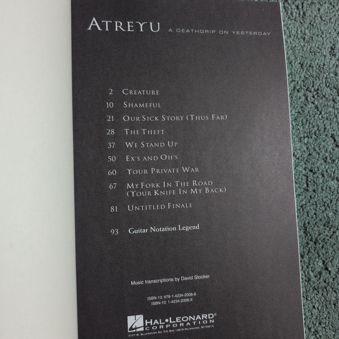 Atreyu: A Deathgrip on Yesterday ギター楽譜