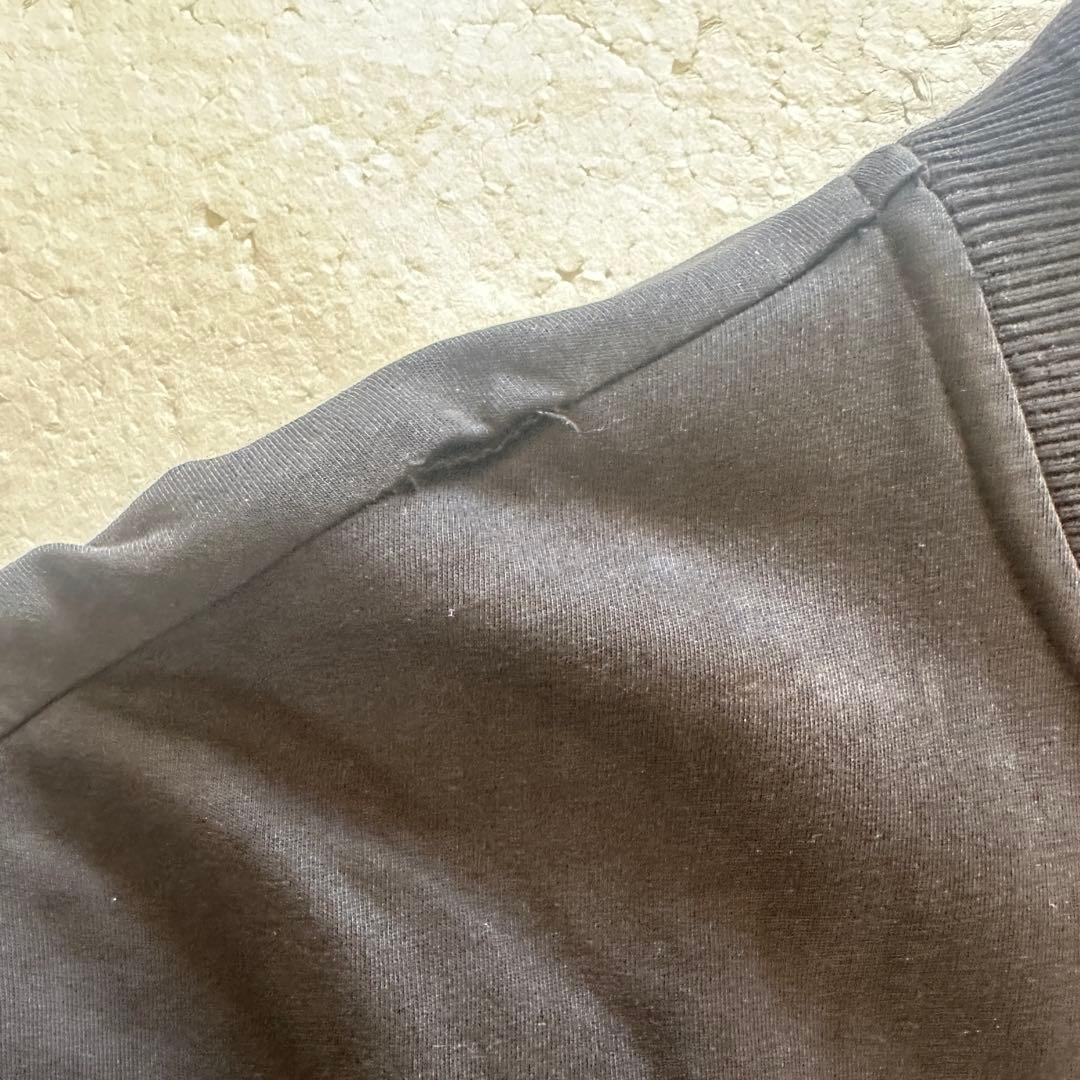 A.P.C. スエット生地ユーズド加工ジップブルゾン MA-1タイプ 黒 XL