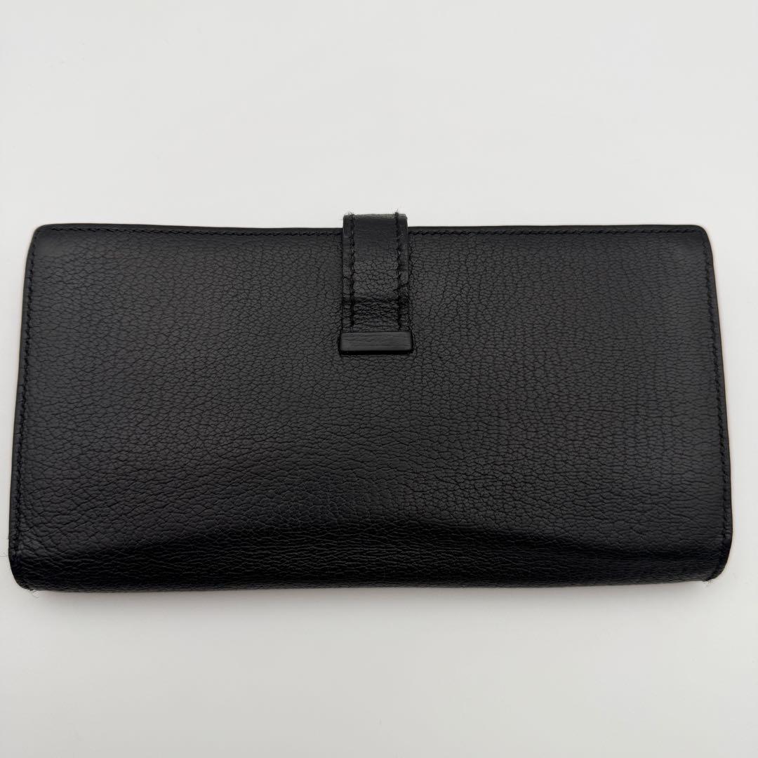 エルメス HERMES ベアン 長財布 □J刻印 ブラック