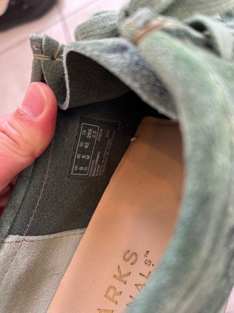 Clarks モカシン グリーン 8 UK
