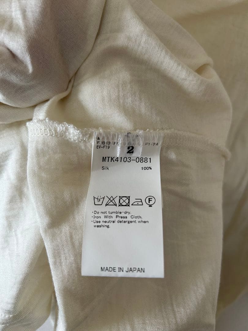 maatee&sons kakinoha別注　シルクvネックシャツ