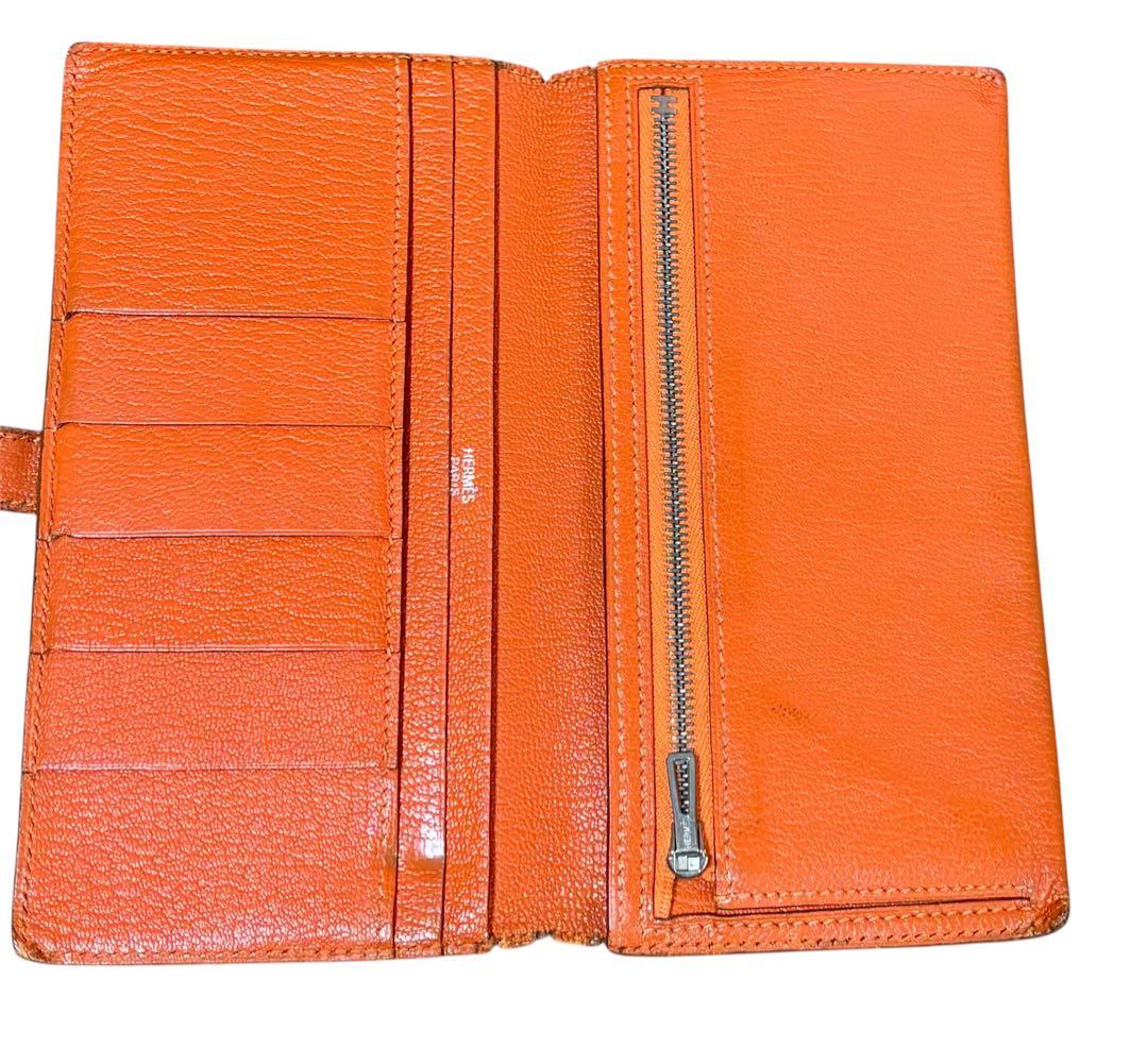 HERMES エルメス　べアン　オレンジ　　長財布