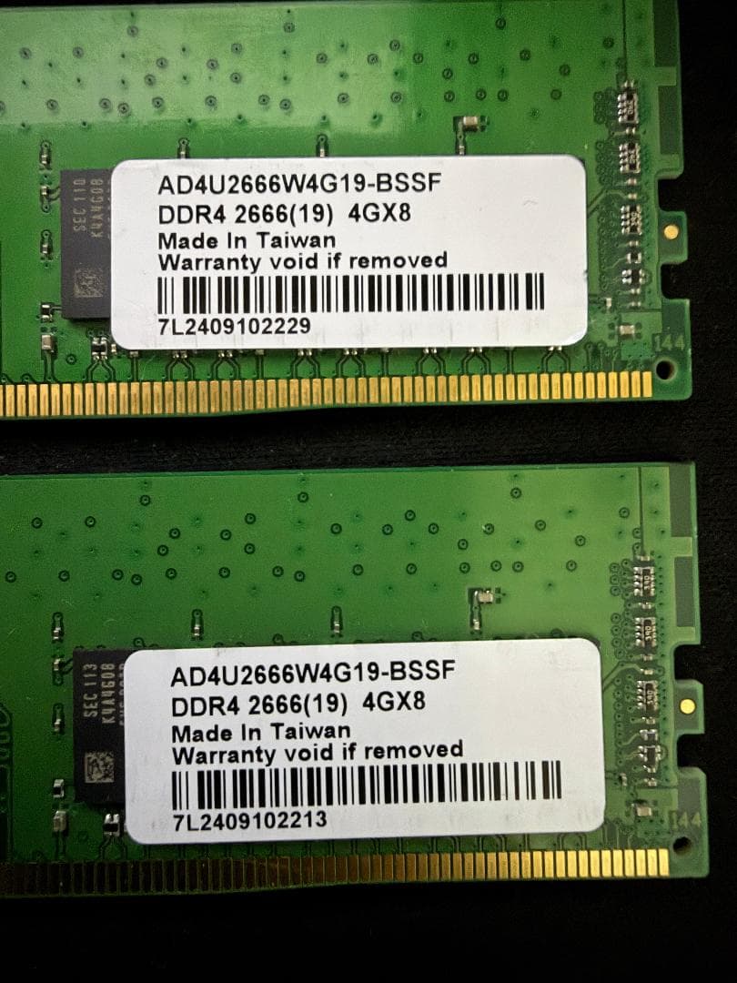 DDR4 2666V 4GB 4枚