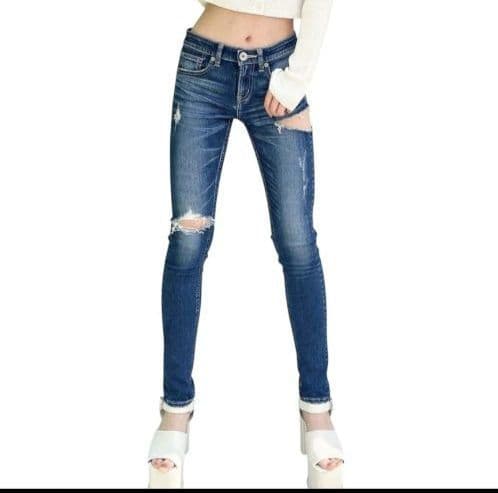 美品✨ GYDA SIDE RIPPED　ジェイダ ダメージ デニム　ブルー　M
