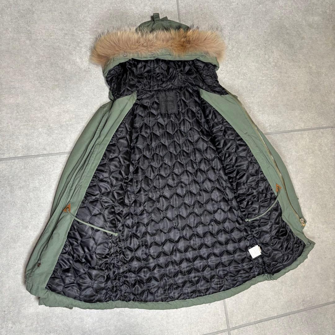 OLD STUSSY　N-3B　モッズコート　IDEAL ZIP　カウレザー