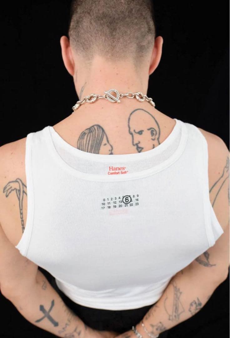 未使用 MM6 × Supreme 白L タンクトップ シュプリームマルジェラ