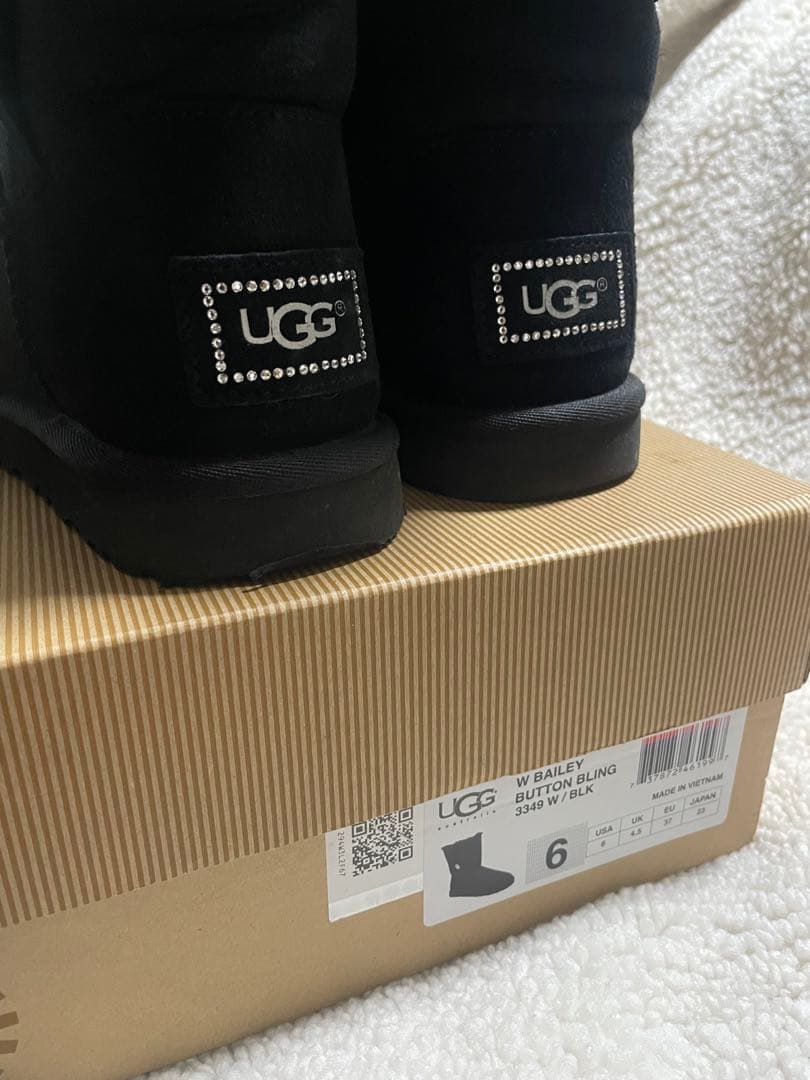 UGG ベイリーボタンブリング黒 23cm【美品】