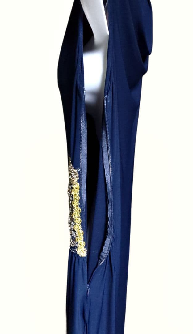 GINA BACCONI ロングドレス(ネイビー)美品　UKサイズ12