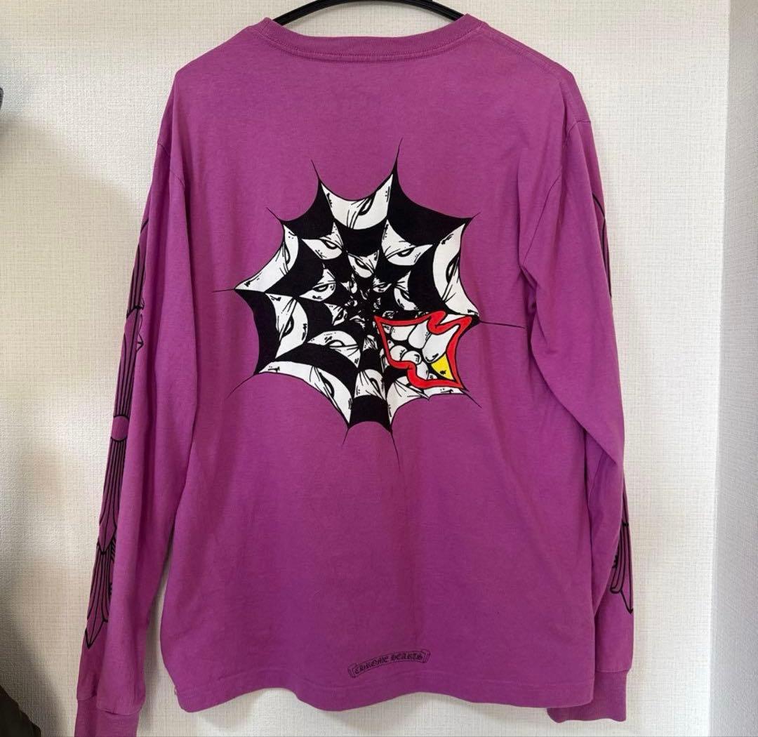 CHROME HEARTS パープル 長袖Tシャツ