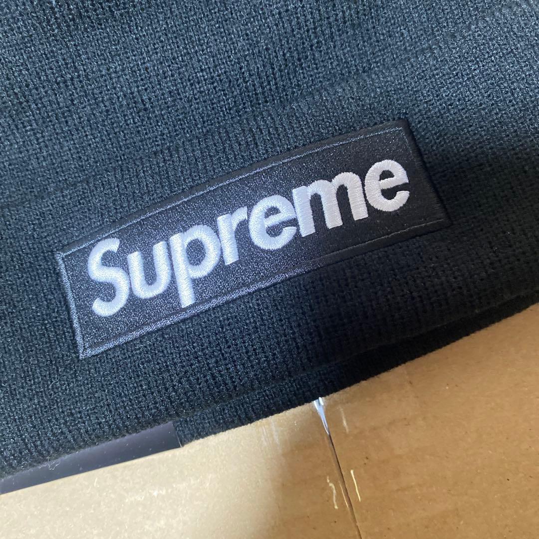 はーざん Supreme × New Era ボックスロゴ ビーニー 黒