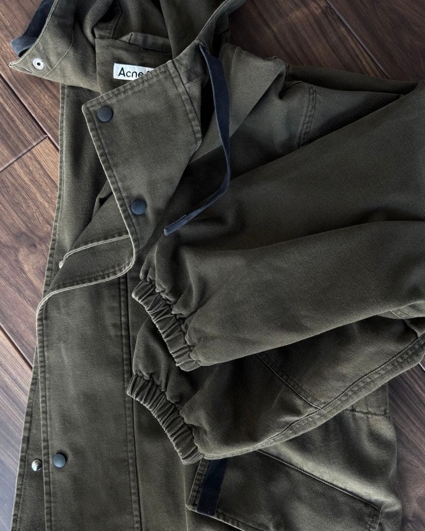 【Acne Studios】フーデッドモッズコート / オリーブ