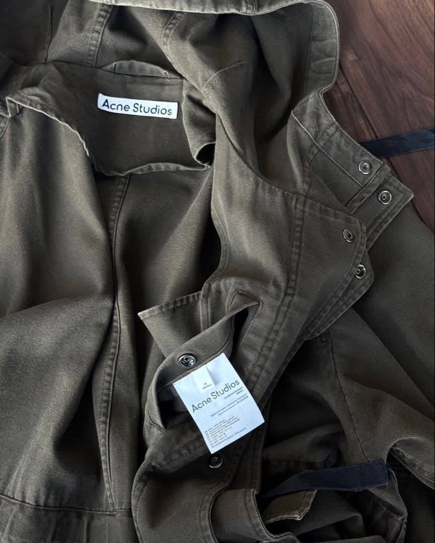 【Acne Studios】フーデッドモッズコート / オリーブ