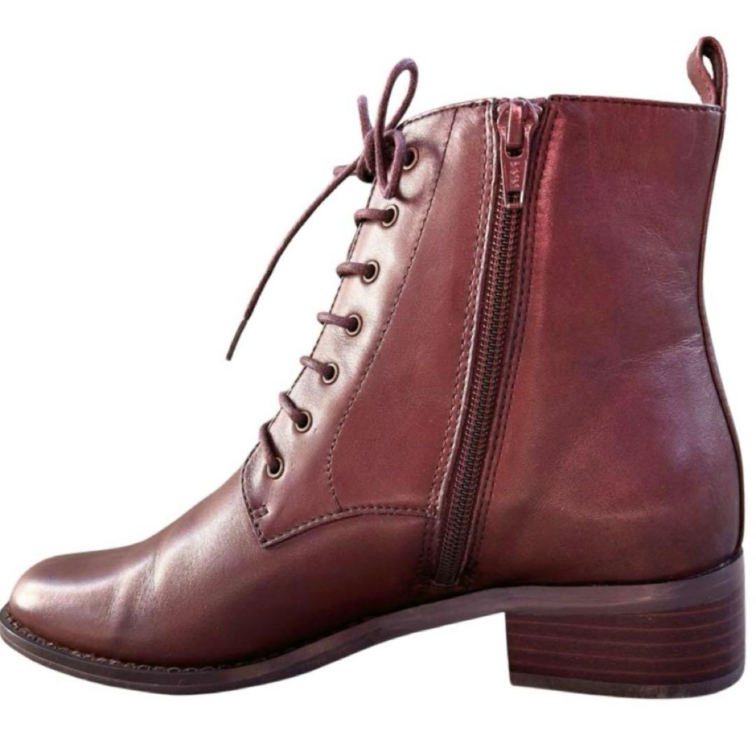 piedi nudi 本革 ショート ブーツ ダークブラウン 24.5cm 新品