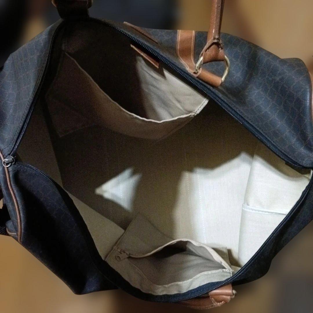 Longchamp　ボストンバッグ 黒と茶色のコンビネーション