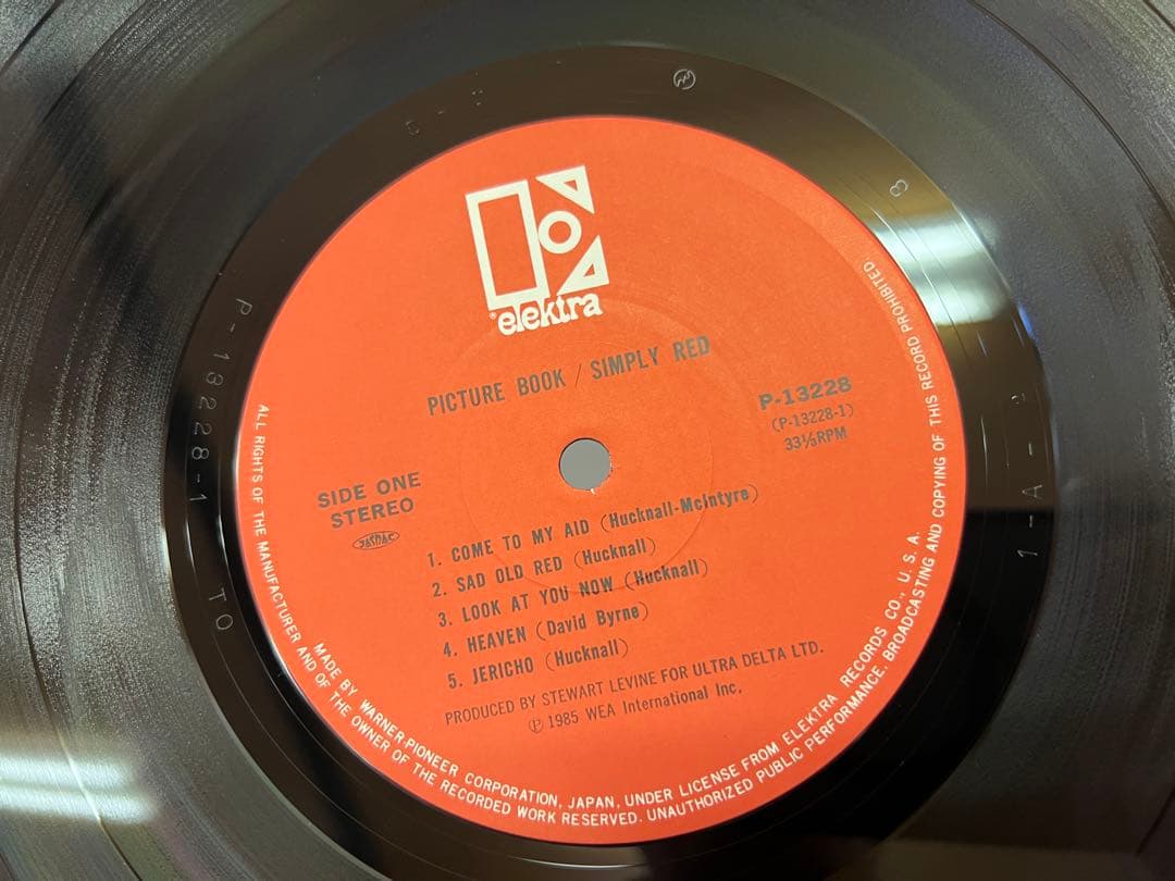 希少完品 シンプリー・レッド 1985年盤 LP P-13228 帯/ハガキ付