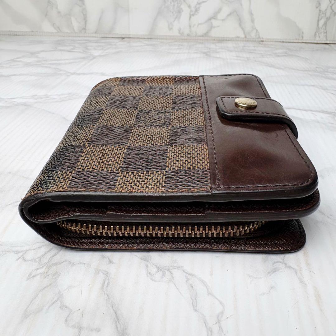 38 極上美品 Louis Vuitton 二つ折り財布 ダミエ em9