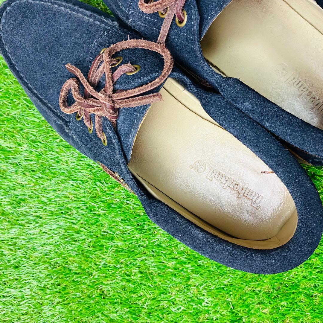 【着用1回】Timberland スリーアイ デッキシューズ 厚底 レザー 27