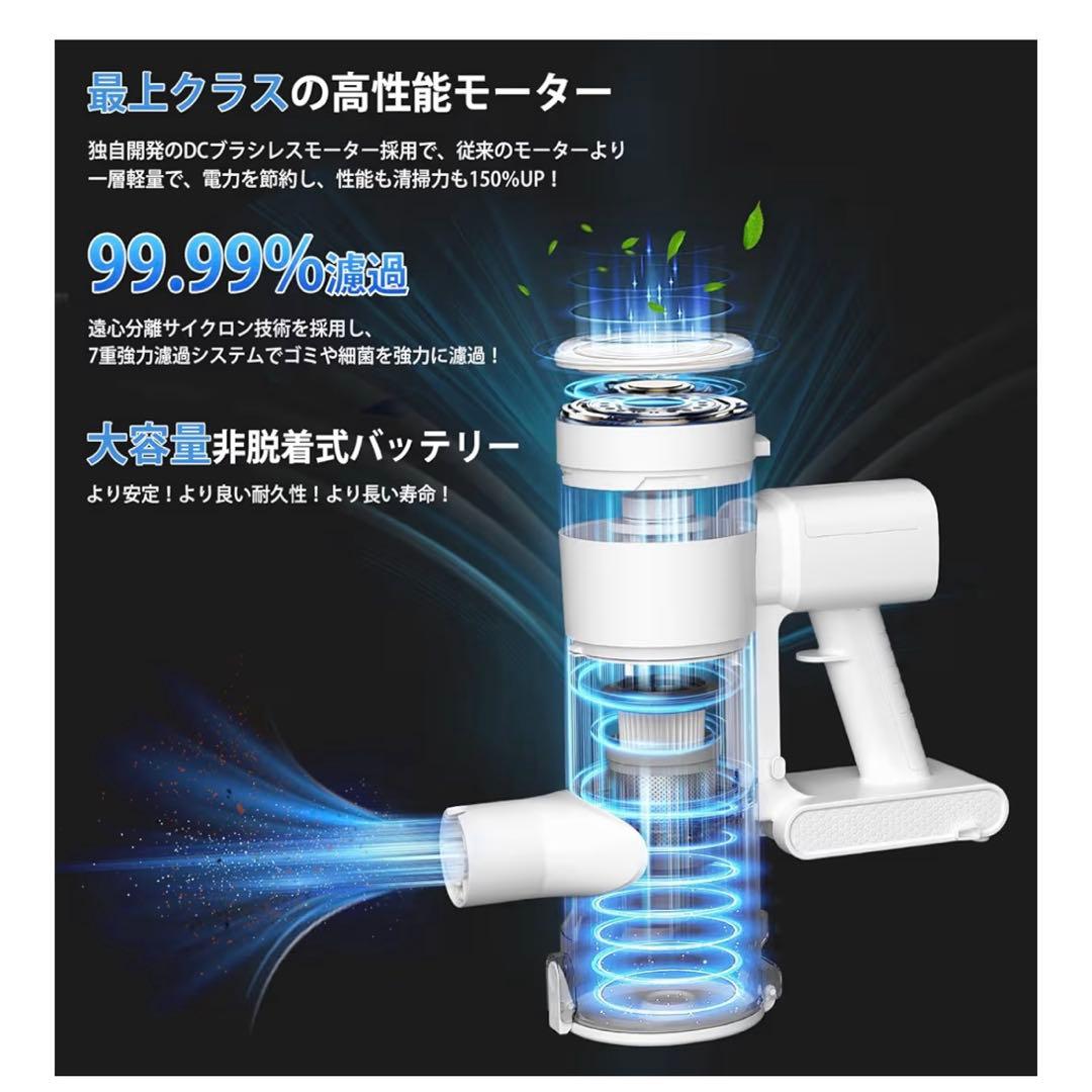 掃除機 コードレスブラシレスモーター コードレス掃除機 一人暮らしLEDライト