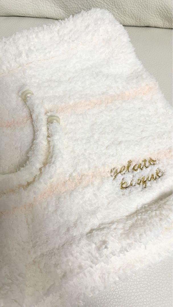 gelato pique ふわふわルームウェア　パジャマ　ふんわりピンクボーダー