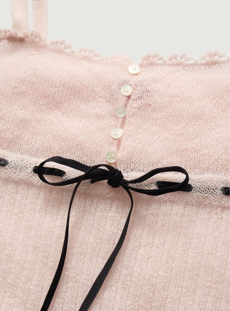 mochiThe Barnnet Plery Lace ニットキャミソール
