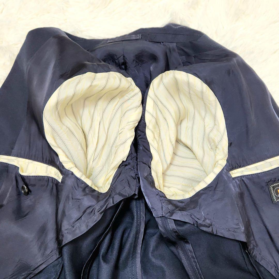 美品 BEAMS PLUS 段返り 3B ブレザー 紺ブレ 金ボタン ジャケット