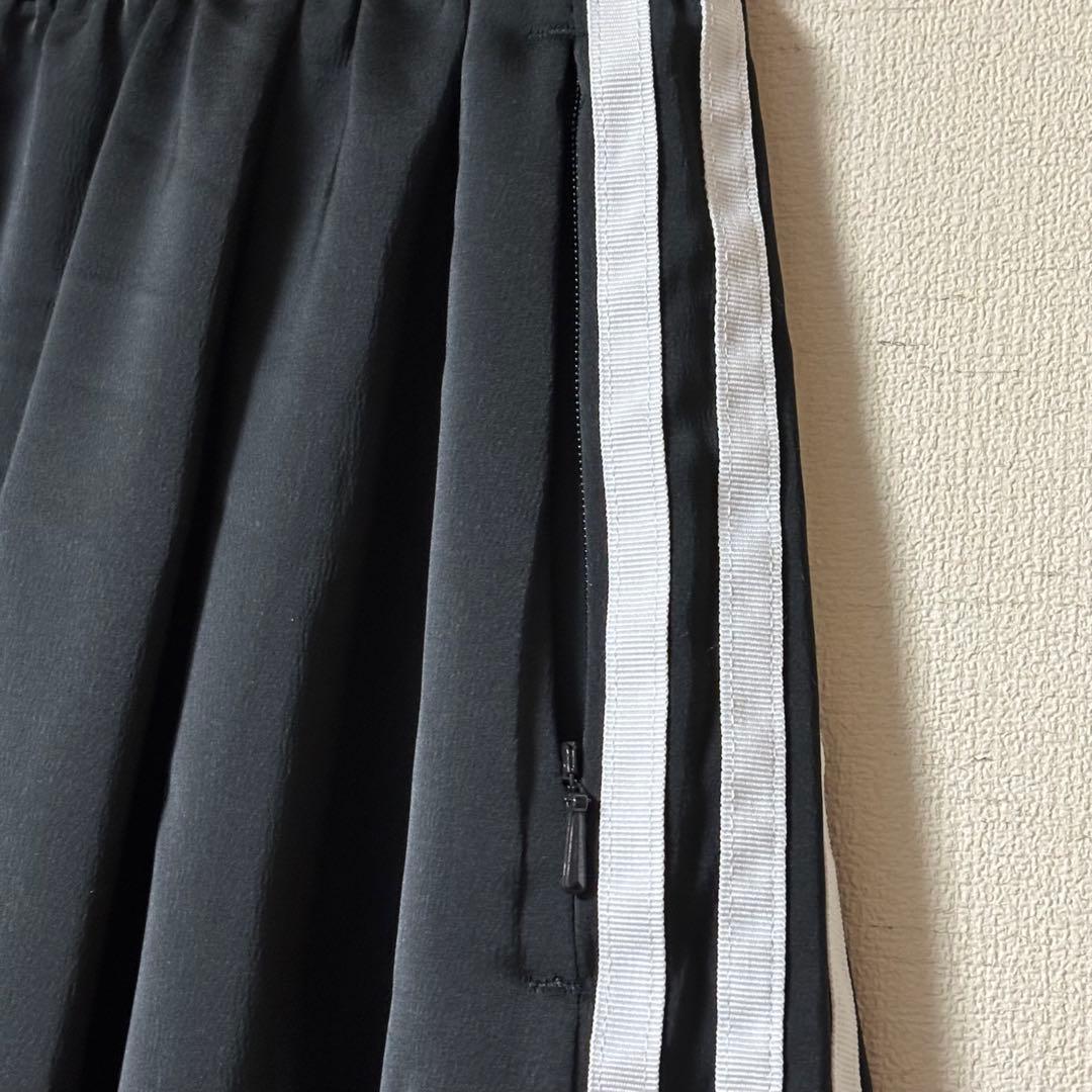美品 adidas アディダスオリジナルス ロングサテンスカート OT XL