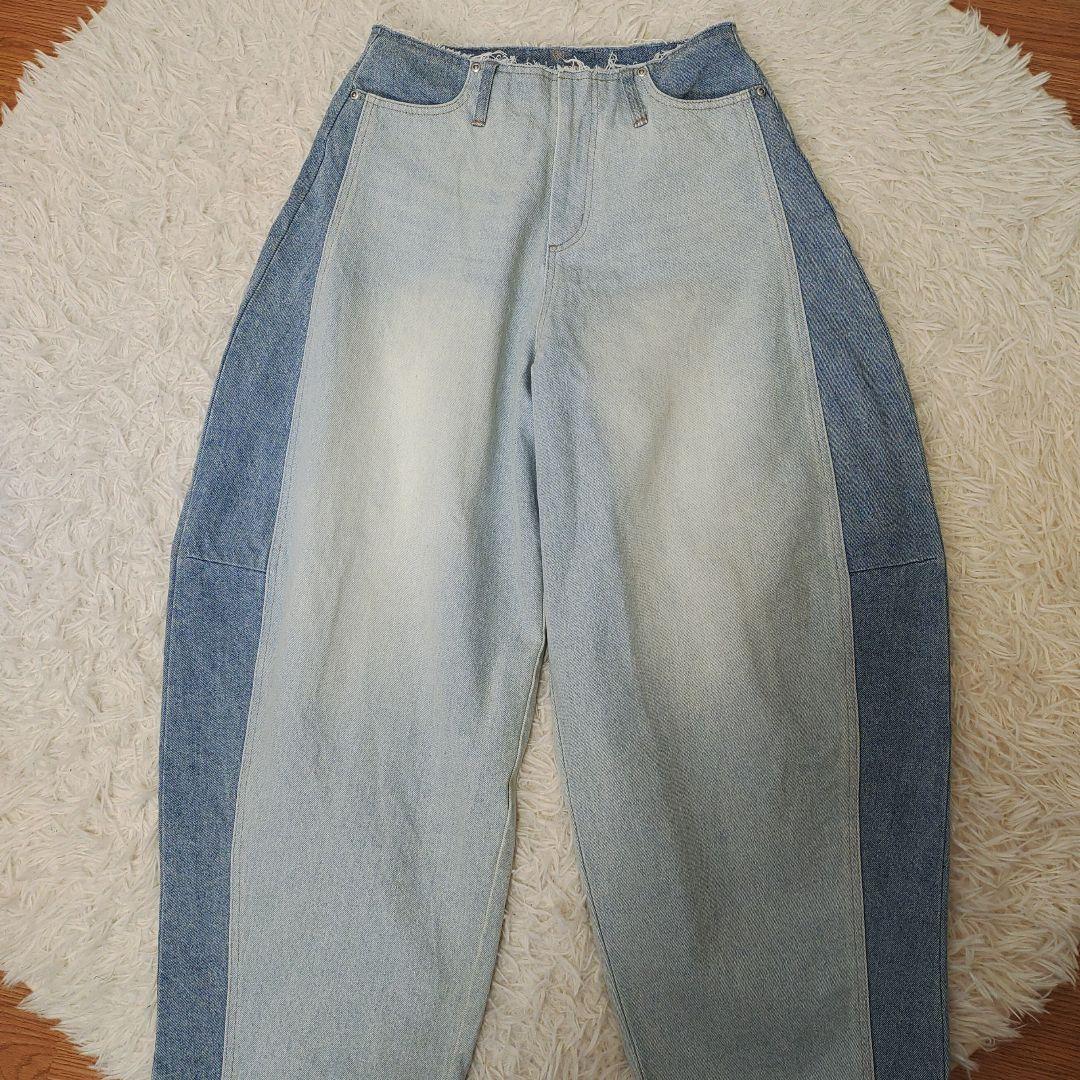 MAISON SPECIAL　カーブデニムパンツ　ブルー　メゾンスペシャル