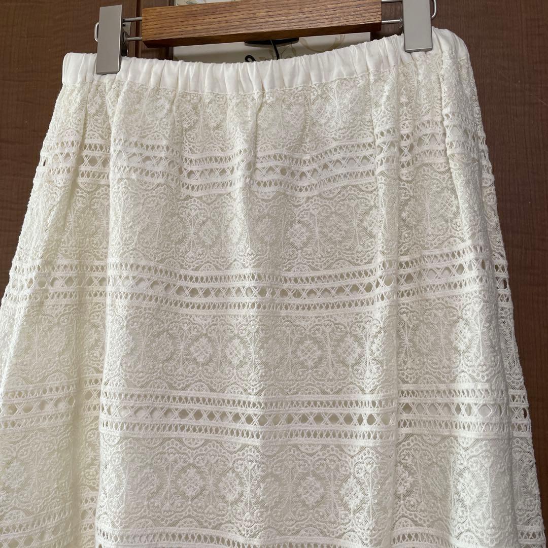 新品　サマンサモスモス　豪華な総レーススカート②