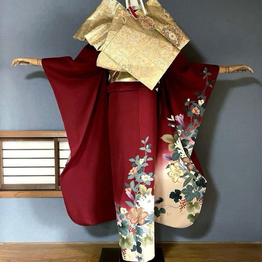 振袖フルセット　乱菊　友禅　成人式振袖　振袖　裄丈67