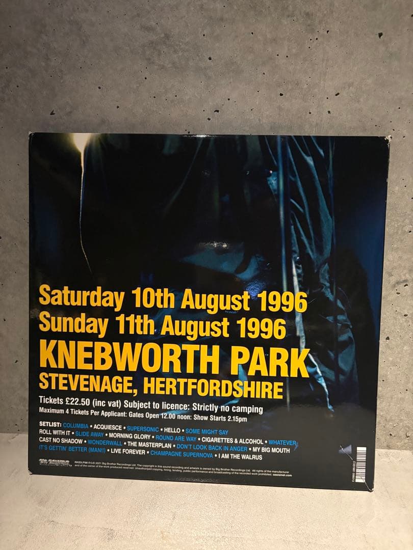 Oasis knebworth 1996 レコード 3LP オアシス　ネブワース
