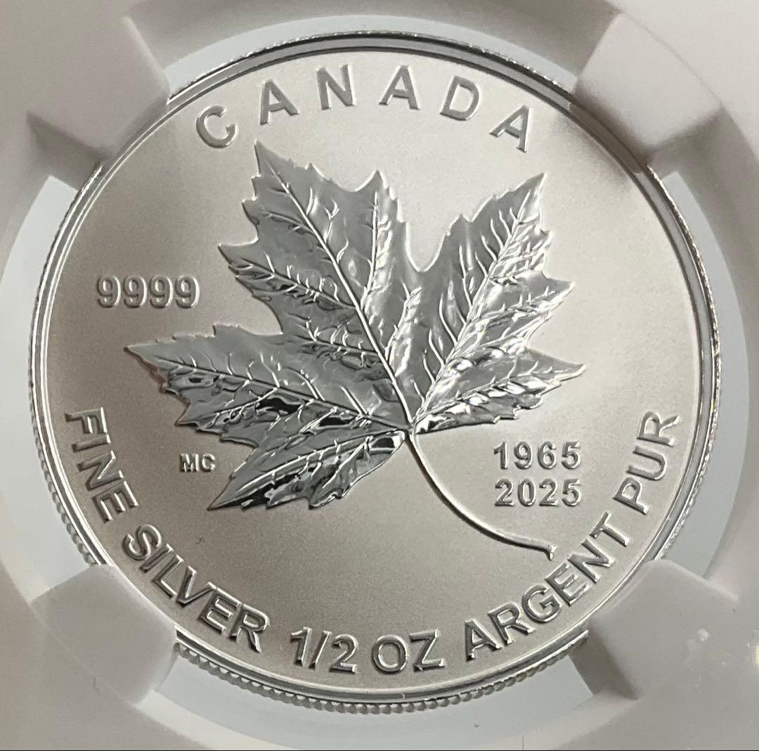 2025 カナダ メイプルリーフ 4ドル 銀貨 NGC Rプルーフ PF70