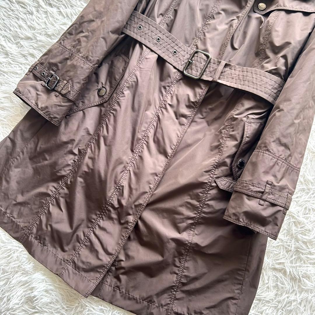 希少2XL 極美品 バーバリーロンドン ロングコート　キルティング　ブラウン