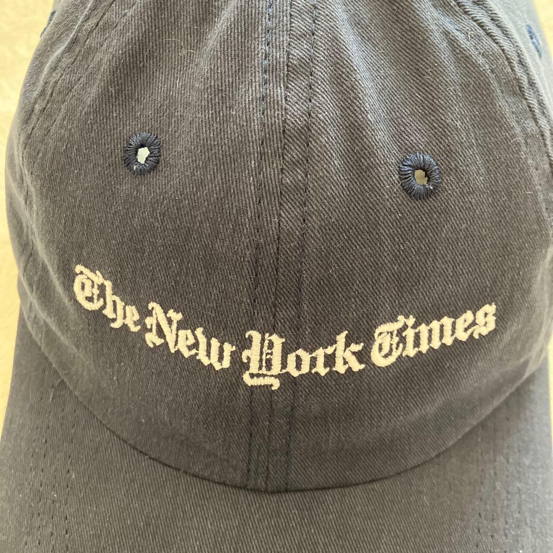 The New York Times Logo Cap ネイビー 帽子 紺色