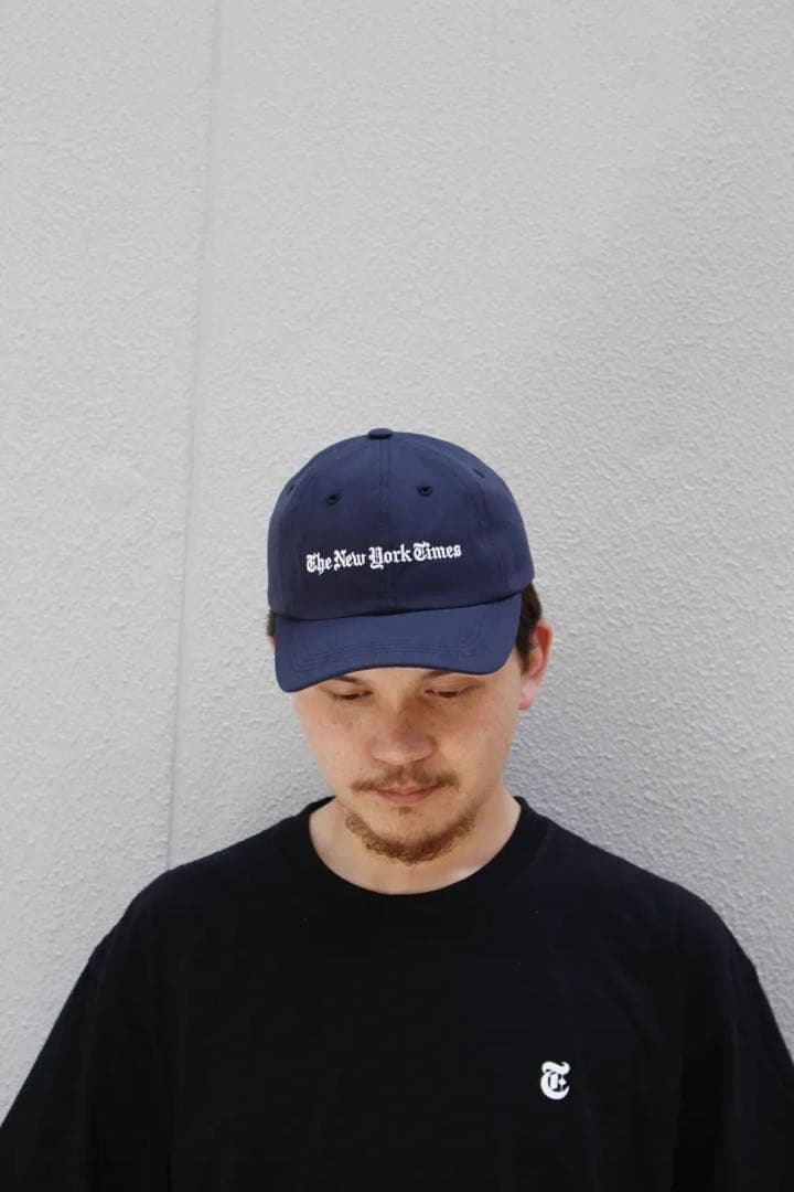 The New York Times Logo Cap ネイビー 帽子 紺色