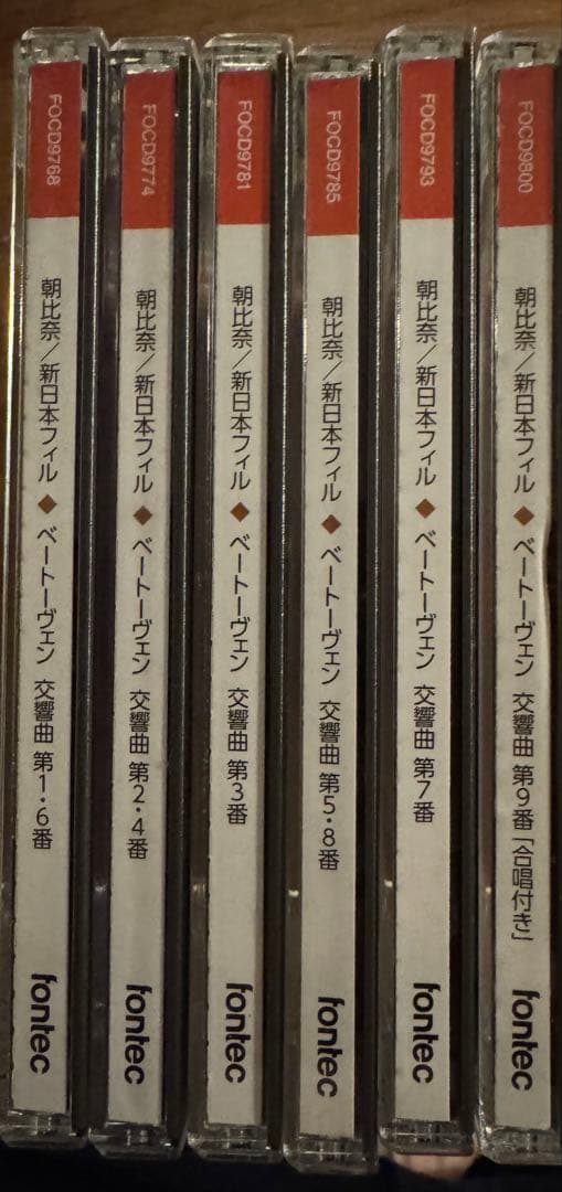 朝比奈隆/新日本フィル ベートーヴェン 交響曲全集　FONTEC国内盤CD 6枚