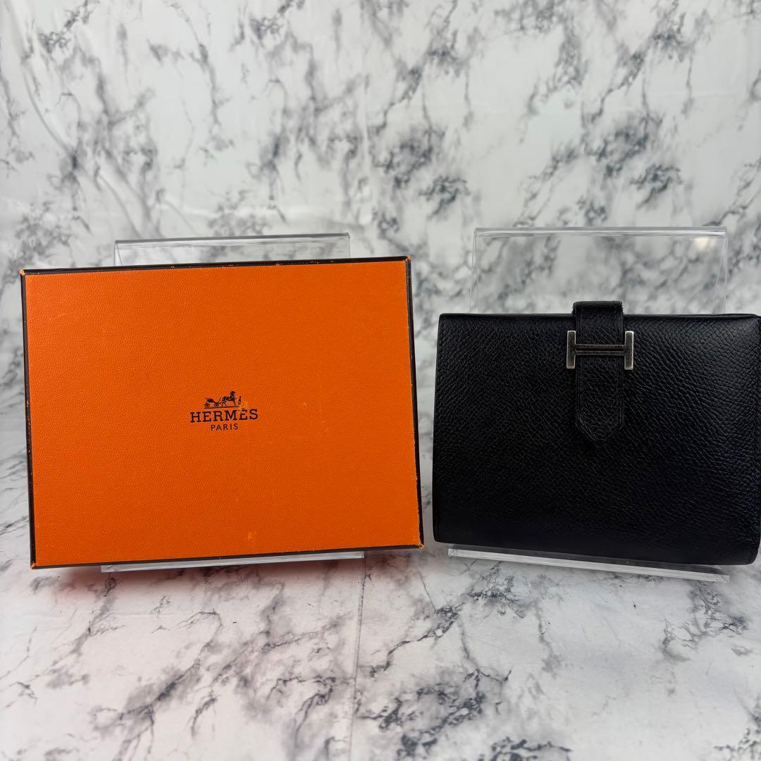 144 HERMES ベアン　コンパクト二つ折り財布