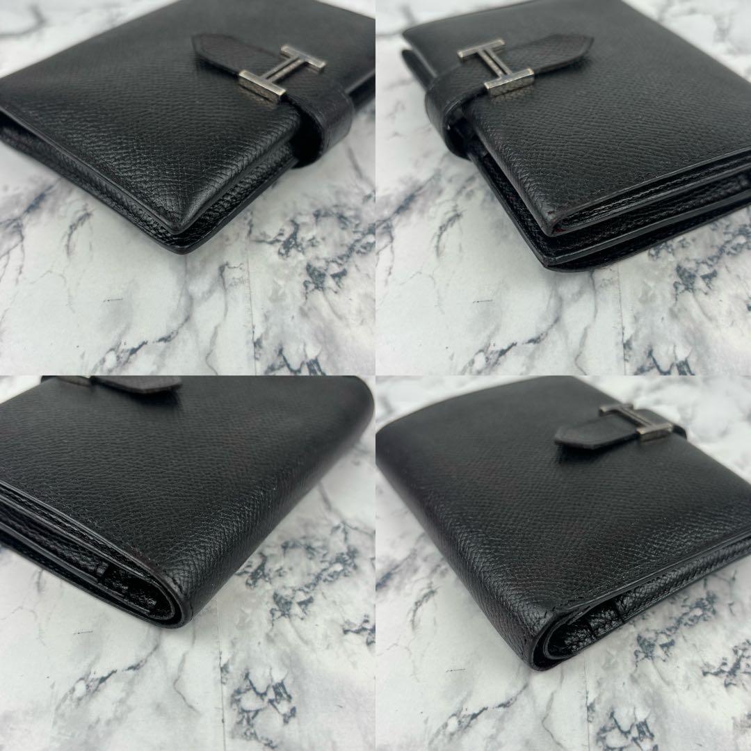 144 HERMES ベアン　コンパクト二つ折り財布