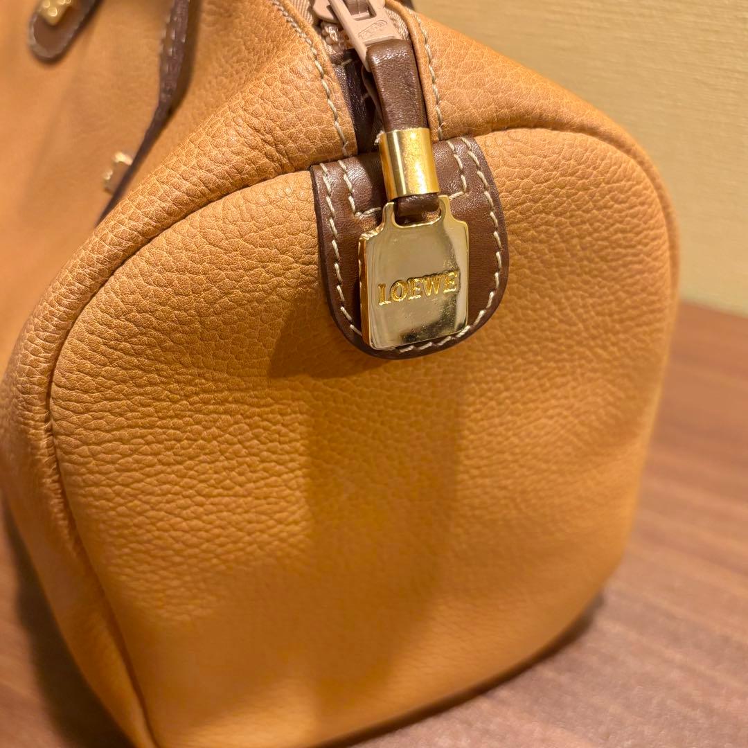 【未使用】LOEWE ロエベ アナグラム レザー ミニボストン ヴィンテージ