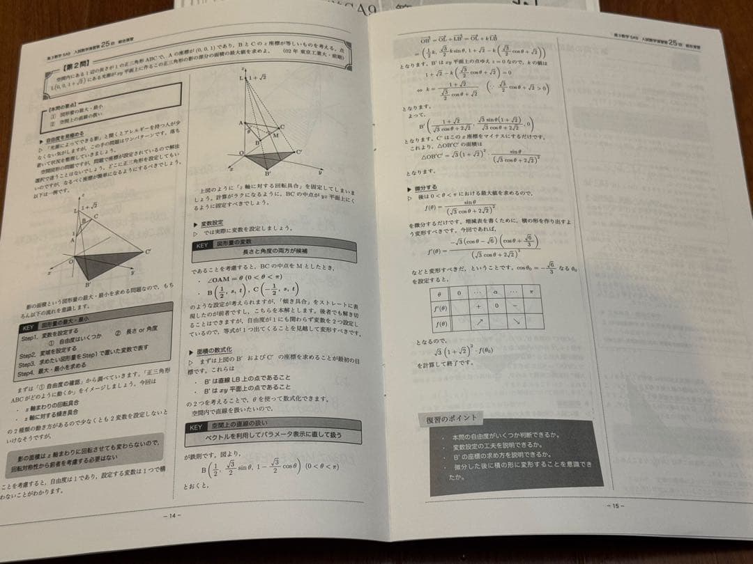 鉄緑会高3数学上位クラス(SA9) 後期授業プリント25〜37回(計13回分)