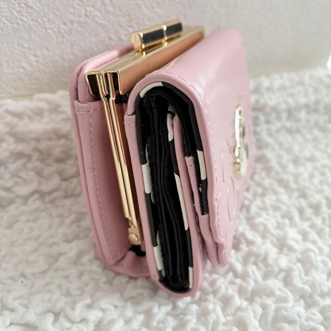 未使用✨️MARY QUANT ミニーマウス がま口三つ折り財布 ピンク デイジー