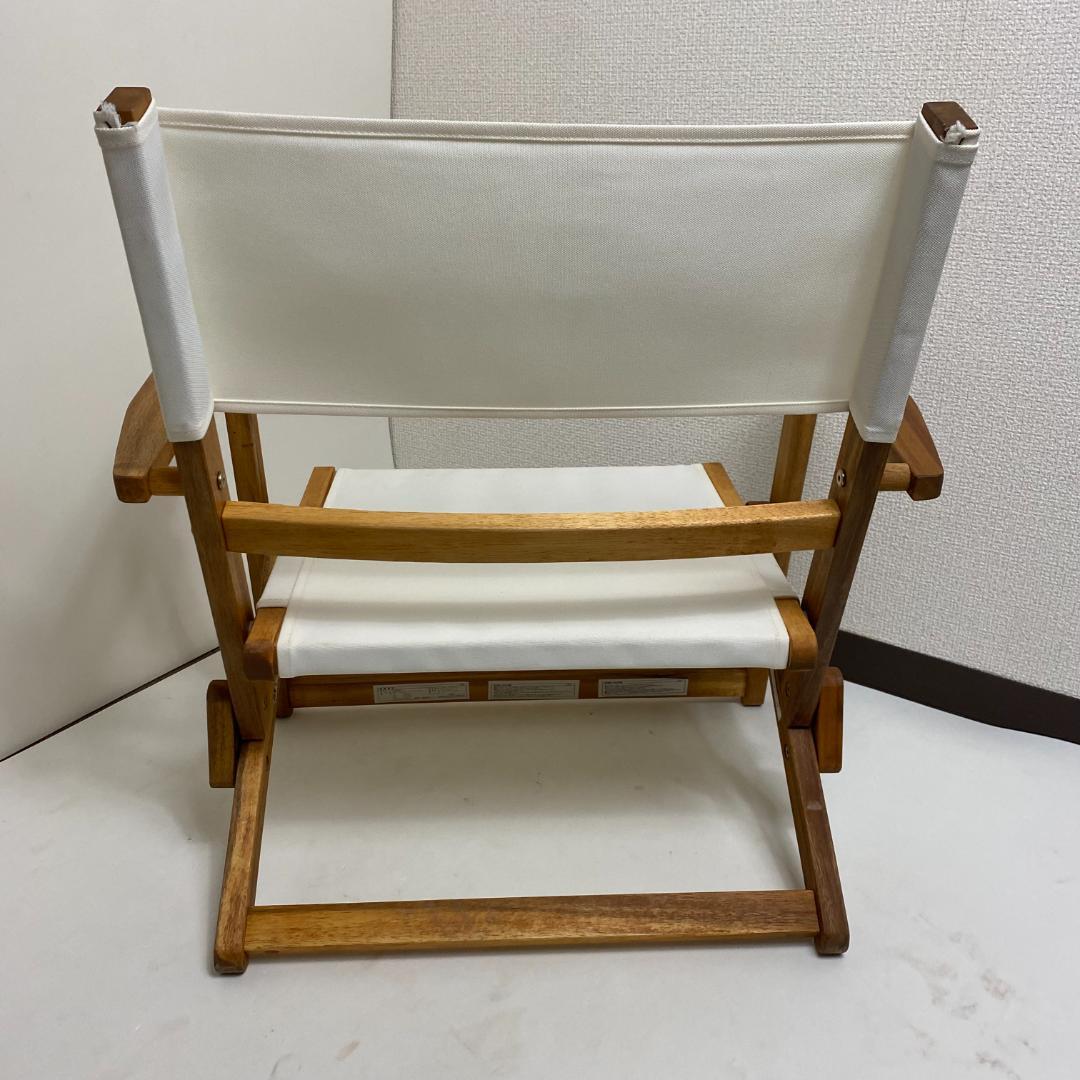 ★2脚セット ニトリ 折りたたみ 木製 ローチェア アイボリー