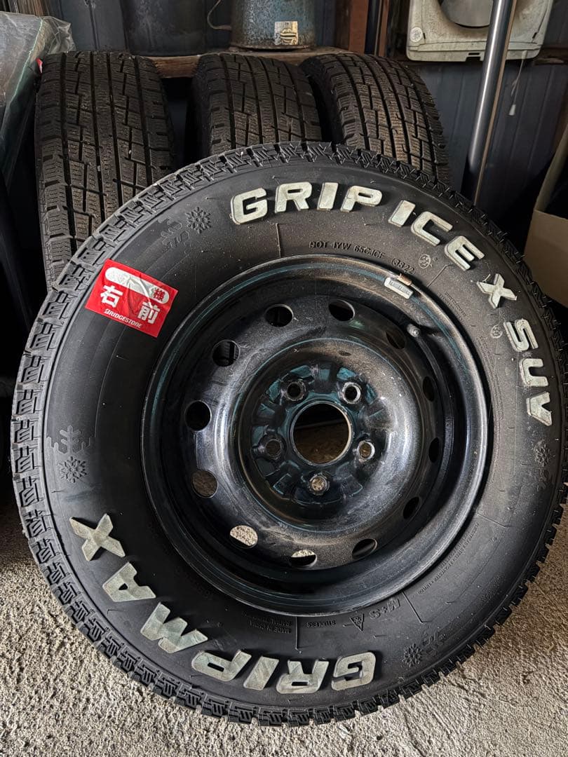 GRIP ICE X スタッドレスタイヤ 185R14C 4本セットホイール付き